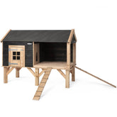 kippenhok David Voldux - houten kippenhok voor buiten die lang mee gaat - hout in stijl